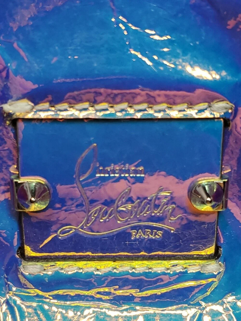 Authentic Christian Louboutin Iridescent Holographic Backpack